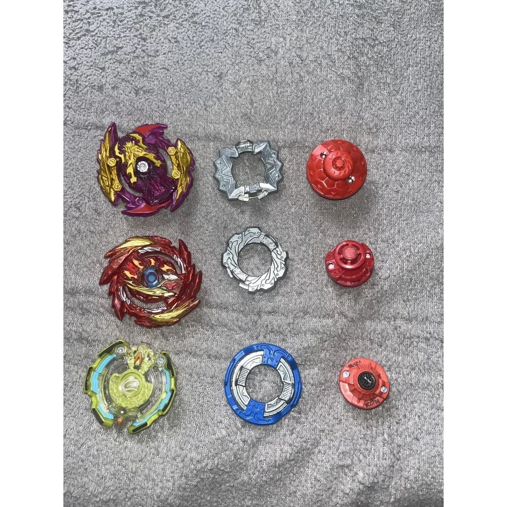 Beyblade Burst Lot Tomy Hasbro 3 Beys Hyperion Queztiko Balkesh w/ Launcher